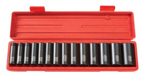 Product Cover TEKTON 1/2-Inch Drive Deep Impact Socket Set, Inch, Cr-V, 6-Point, 3/8-Inch - 1-1/4-Inch, 14-Sockets | 4880