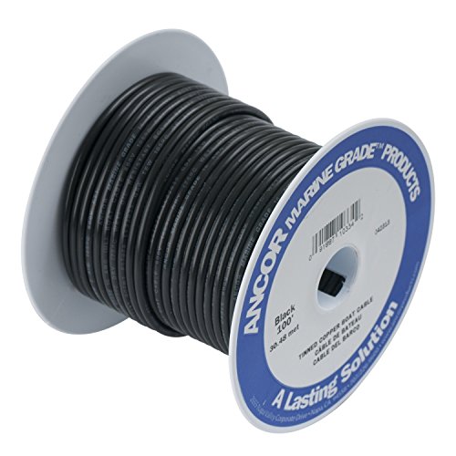 Product Cover Ancor Marine Grade Primary Wire and Battery Cable (Black, 25 Feet, 2 AWG)