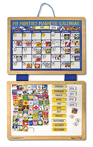 Product Cover Melissa & Doug Deluxe Wooden Magnetic Calendar With 134 Magnets