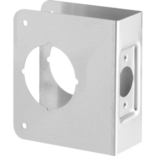 Product Cover Defender Security U 9553 Lock & Door Reinforcer, 2-1/8 in. x 2-3/8 in. x 1-3/4 in., Stainless Steel, Recessed