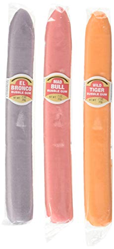 Product Cover Original Bubble Gum El Bubble II - Assorted Flavors: Wild Tiger (Orange), El Bronco (Purple/Grape), Mad Bull (Pink/Strawberry) - 36 Pieces, 25.4 Ounce