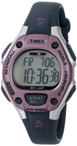 Product Cover Timex Women's Ironman 30-Lap Digital Quartz Mid-Size Watch, Gray/Pink - T5K020