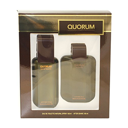 Product Cover Quorum by Antonio Puig for Men - 2 Pc Gift Set 3.4oz EDT Spray, 3.4oz After Shave Lotion
