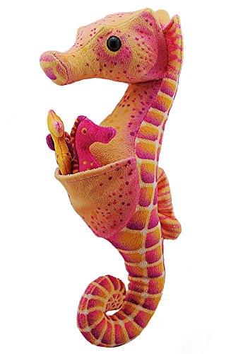 Product Cover Wild Republic Seahorse Plush, Stuffed Animal, Plush Toy, Gifts for Kids, w/ babies 11.5 inches