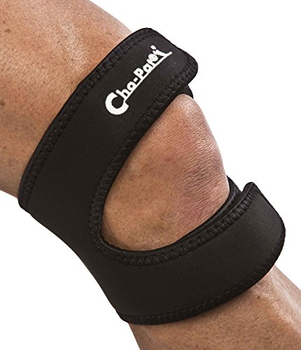 Product Cover Cho-Pat Dual Action Knee Strap - Provides Full Mobility & Pain Relief for Weakened Knees - Black (X-Small, 10