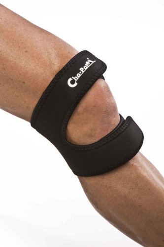 Product Cover Cho-Pat Dual Action Knee Strap - Provides Full Mobility & Pain Relief For Weakened Knees - Black (Small, 12
