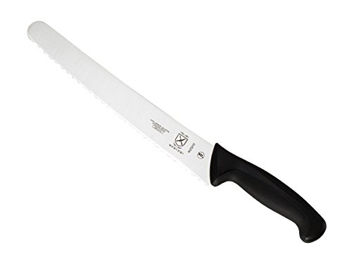 Product Cover Mercer Culinary M23210 Millennia Wide Wavy Edge Bread Knife, 10-Inch, Black