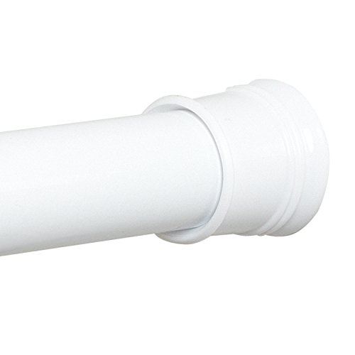 Product Cover Zenna Home 604W, Tension Shower Curtain Rod, 34.5 to 60-Inch, White