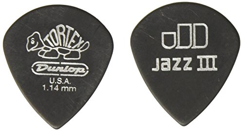 Product Cover Dunlop 482P1.14 Tortex Pitch Black Jazz III, 1.14mm, 12/Player's Pack