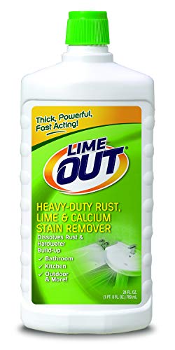 Product Cover Summit Brands 24OZ Lime OUT Heavy-Duty Rust, Lime & Calcium Stain Remover, 24 Fl. Oz. Bottle, White