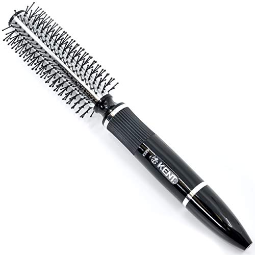Product Cover Kent KS20 12-Row Ball Tip Nylon Radial Salon Hair Brush With Heat Reflecting Core (22mm Diameter) - For Styling, Blowdrying, and Easy Curling