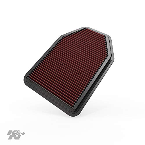 Product Cover K&N Engine Air Filter: High Performance, Premium, Washable, Replacement Filter: 2007-2018 Jeep Wrangler V6 3.6L, 33-2364