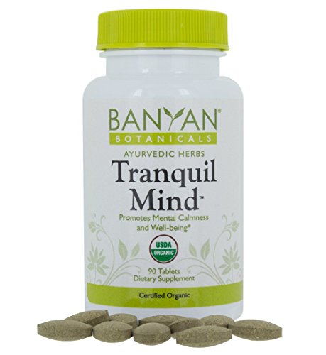 Product Cover Banyan Botanicals Tranquil Mind - USDA Organic - 90 Tablets - Soothes Nervousness & Stress - Supports a Calm Mind*