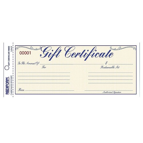 Product Cover Rediform Rediform Gift Certificates w/Envelopes (RED98002)
