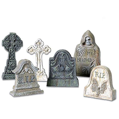 Product Cover Department 56 Halloween Accessories for Village Collections Tombstones Figurine Set, Multiple Sizes, Multicolor