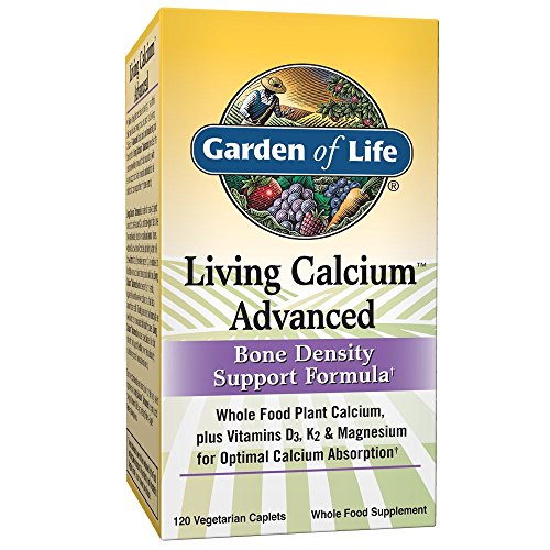 Product Cover Garden of Life Bone Strength Calcium Supplement - Living Calcium Advanced Bone Health and Density Support, Vegetarian, 120 Caplets