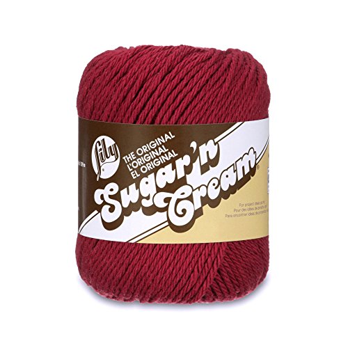 Product Cover Lily Sugar 'N Cream  The Original Solid Yarn - (4) Medium Gauge 100% Cotton - 2.5 oz -  Wine  -  Machine Wash & Dry