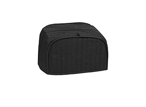 Product Cover RITZ Polyester / Cotton Quilted Two Slice Toaster Appliance Cover, Dust and Fingerprint Protection, Machine Washable, Black