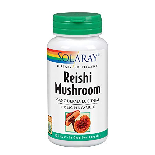 Product Cover Solaray Reishi Mushroom 600mg | Healthy Immune, Cardiovascular & Brain Function Support | Energy & Mood Supplement | Lab Verified | 100 VegCaps