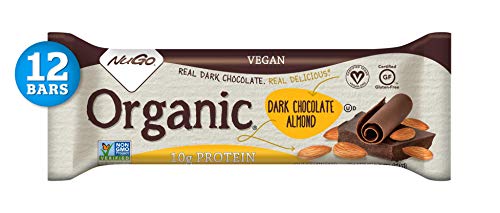 Product Cover NuGo Organic Double Dark Almond, 10g Vegan Protein, Gluten Free, 190 Calories, 12 Count