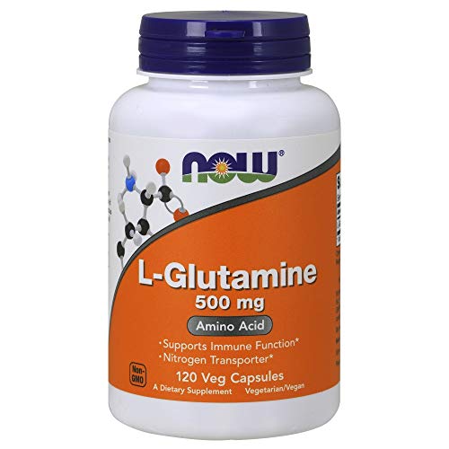 Product Cover NOW Supplements, L-Glutamine 500 mg, Nitrogen Transporter*, Amino Acid, 120 Veg Capsules