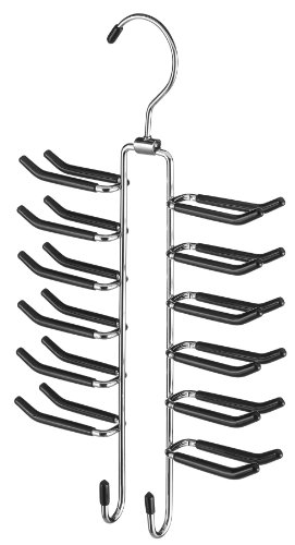 Product Cover Whitmor Swivel Tie Hanger with Belt Loops Chrome / Black