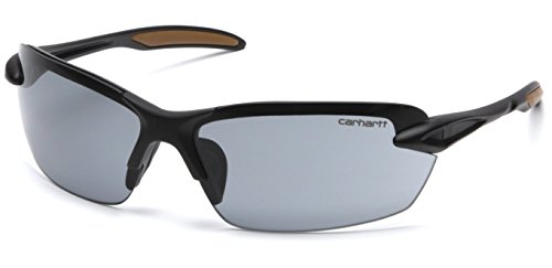 Product Cover Carhartt Spokane Lightweight Half-Frame Safety Glasses, Black Frame, Gray Lens