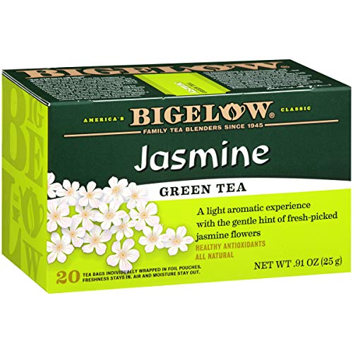 Product Cover Bigelow Green Tea with Jasmine Tea Bags, 20 Count Box (Pack of 6) Caffeinated Green Tea, 120 Tea Bags Total