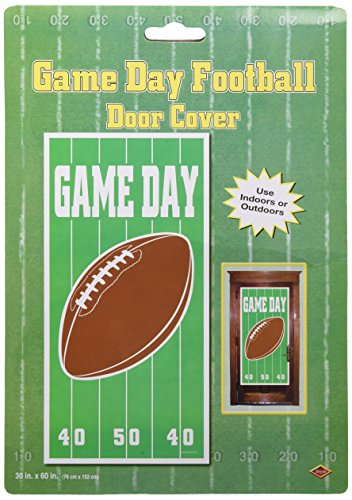 Product Cover Game Day Football Door Cover Party Accessory (1 count) (1/Pkg)