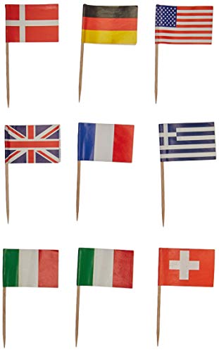 Product Cover International Flag Picks (asstd designs)    (50/Pkg)