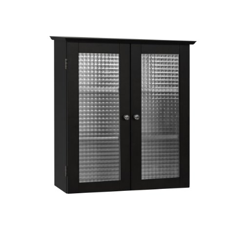 Product Cover Elegant Home Fashions Chesterfield Wall Cabinet with Two Glass Doors