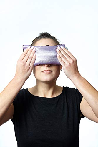 Product Cover DreamTime Spa Comforts Eye Pillow with Lavender Aromatherapy, Natural Herbal Stress Relief Mask, Purple and Brown, Pack of 1
