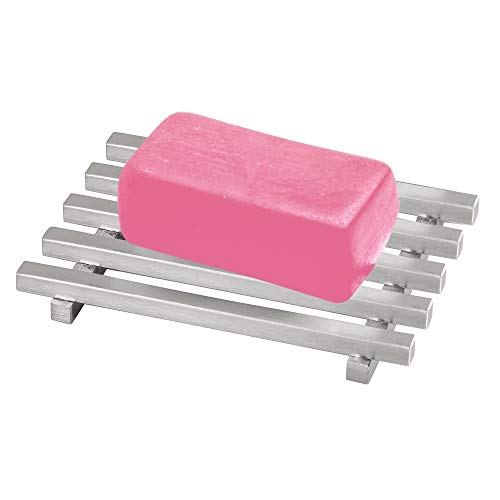 Product Cover iDesign Kyoto Rectangular Soap Saver, Bar Holder Grid Tray for Bathroom Counter, Shower, Kitchen, 4.25