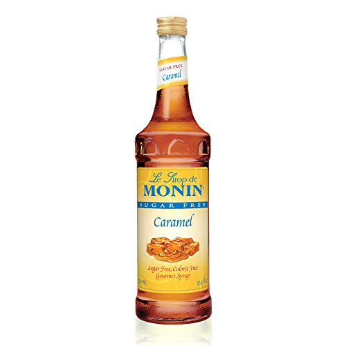 Product Cover Monin - Sugar Free Caramel Syrup, Mild and Sweet, Great for Coffee and Desserts, Gluten-Free, Vegan, Non-GMO (750 Milliliters)