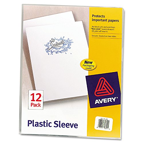 Product Cover Avery 72311 Clear Plastic Sleeves, Polypropylene, Letter (Pack of 12)