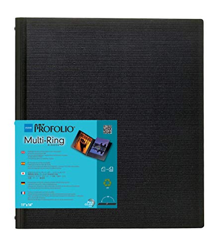 Product Cover ITOYA RB-11-14 Itoya RB1114 Multi-Ring Binder, Refillable, 11 inch x 14 inch, Black, Black, 11x14