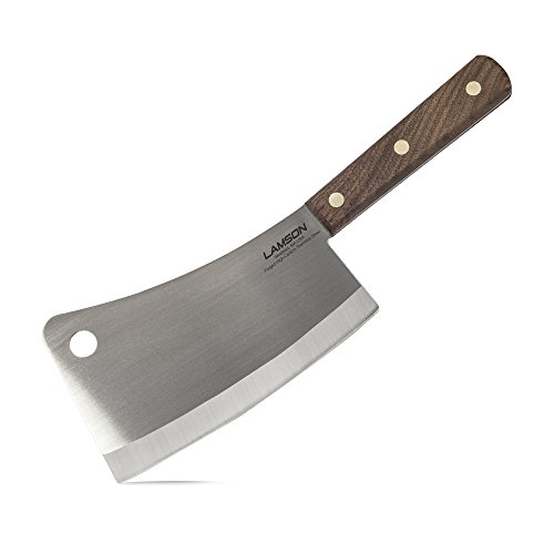 Product Cover Lamson Meat Cleaver, with Riveted Walnut Handle, Stainless Steel, 12
