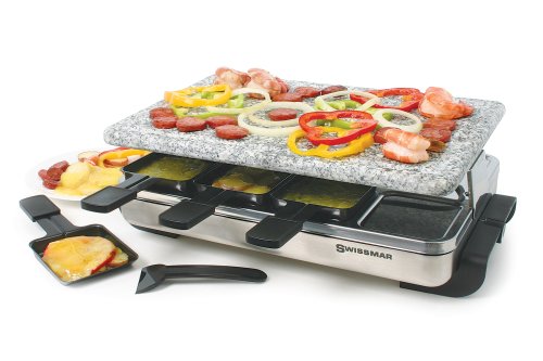 Product Cover Swissmar Stelvio 8 Person Stainless Steel Raclette with Granite Stone Top