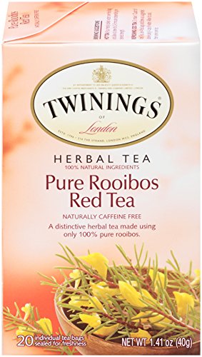 Product Cover Twinings of London Pure Rooibos Herbal Red Tea Bags, 20 Count (Pack of 6)