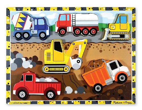 Product Cover Melissa & Doug Construction Chunky Puzzle