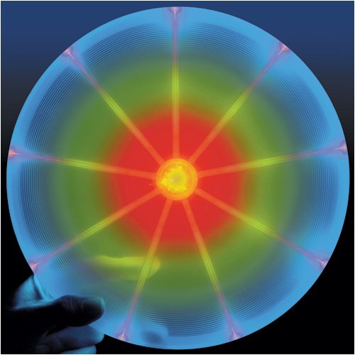 Product Cover Nite Ize Flashflight Jr. Light Up Flying Disc for Kids, 120g Smaller Disc for Children, Color-Changing Disc-O LED Disc for Nighttime Play