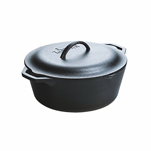 Product Cover Lodge 7 Quart Pre-Seasoned Cast Iron Dutch Oven. Classic 7-Quart Cast Iron Pot with Lid and Dual Handles for Slow Cooking.