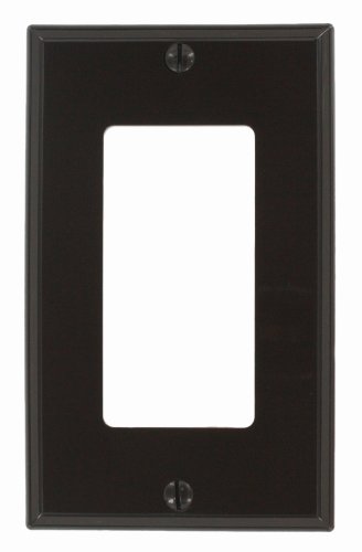 Product Cover Leviton 80401-N 1-Gang Decora/GFCI Device Wallplate, Standard Size, Thermoplastic Nylon, Device Mount, Brown