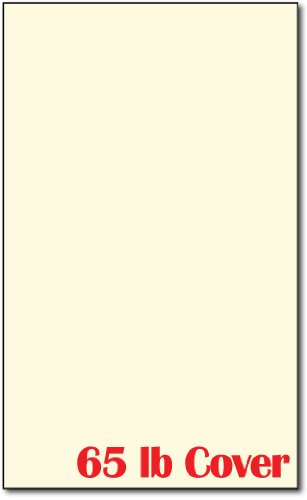 Product Cover 250 Sheets Legal Size (8 1/2 X 14 Inches) - 65lb Cover - Cream Colored Cardstock - Perfect for Documents, Programs, Menus, and More!