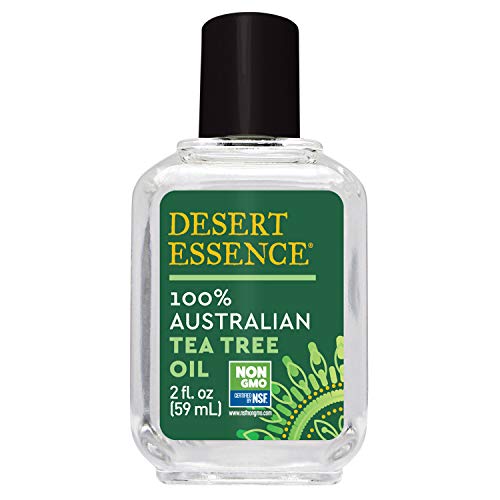 Product Cover Desert Essence 100% Australian Tea Tree Oil - 2 Fl Oz - Therapeutic Grade Essential Oil - Skin Irritation - Glowing Skin - Home Cleansing - Refreshing - Natural Glow - Pedicure Regimen - Long Lasting