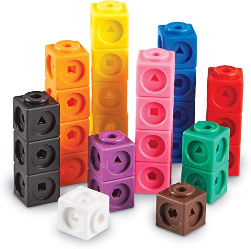 Product Cover Learning Resources Mathlink Cubes, Educational Counting Toy, Math Cubes, Early Math Skills, Math Manipulatives, Set of 100 Cubes, Ages 5+