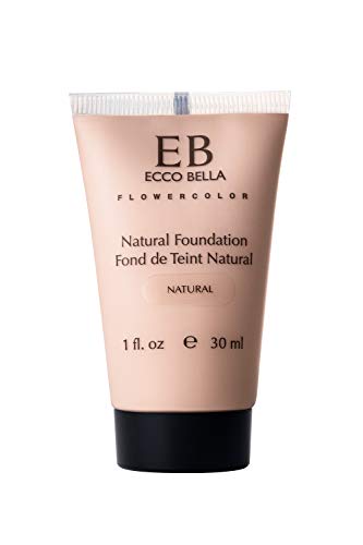 Product Cover Ecco Bella Liquid Foundation Makeup - Natural, Vegan, Gluten and Paraben-Free Makeup for Flawless Coverage, Natural, 1 oz.