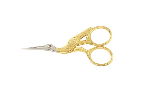 Product Cover Gingher 01-005280 Stork Embroidery Scissors, 3.5 Inch, Gold