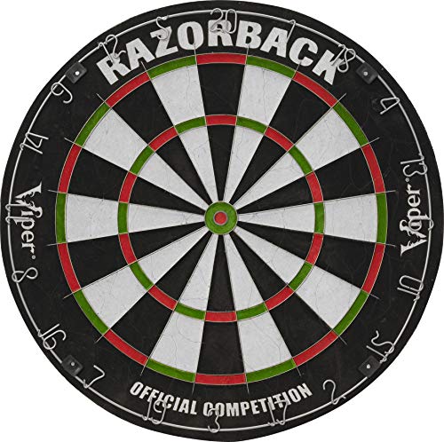 Product Cover Viper Razorback Official Competition Bristle Steel Tip Dartboard Set with Staple-Free Razor Thin Metal Spider Wire for Increased Scoring, Reduced Bounce Outs; Self-Healing Premium-Grade Sisal Board