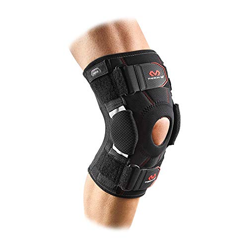 Product Cover Mcdavid Knee Brace Patella Stabilizer, Compression Sleeve w/ Side Hinges for Knee Support, Injury Recovery & Prevention from Moderate to Major Injuries, for Men & Women, Large